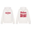 Sudadera 1890 Premium blanco y rojo